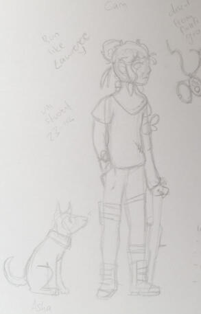 First Sketch; Cam's design was easy, unlike Noé's